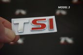 Volkswagen TSİ Bagaj Krom Metal 3M 3D Logo Amblem thumbnail 4
