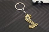 Ford Mustang Shelby Kobra Süper Snake Logo Gold Metal Çift Yön An - 4