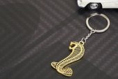 Ford Mustang Shelby Kobra Süper Snake Logo Gold Metal Çift Yön An - 5