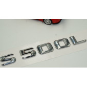 S500L Bagaj Krom Metal 3M 3D Yazı Logo - 3