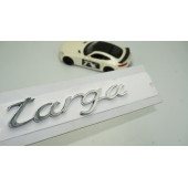 DK Porsche Targa Bagaj 3M 3D Gümüş Krom ABS Yazı Logo Amblem - 1