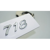 DK Tuning Porsche 718 Bagaj 3M 3D Krom ABS Yazı Logo Amblem - 1