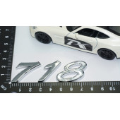 DK Tuning Porsche 718 Bagaj 3M 3D Krom ABS Yazı Logo Amblem - 4