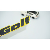 DK Tuning Golf MK2 MK3 Bagaj Sarı Siyah Yazı Logo Volkswagen İle Uyumlu - 1