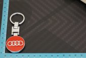 Audi Logo Krom Metal Çift Yön Anahtarlık - 5
