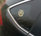 Audi Motors Logo Kelebek Cam Buğday Başakları Logo 2Li Seti - 3