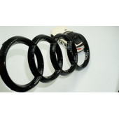 DK Audi A4 B5 Ön Panjur Izgara Halka Parlak Siyah ABS Logo Amblem - 1