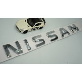 DK Nissan Bagaj 3M 3D Gümüş Krom ABS Yazı Logo Amblem 29x4 Cm - 2