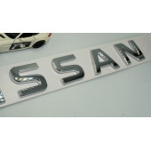 DK Nissan Bagaj 3M 3D Gümüş Krom ABS Yazı Logo Amblem 29x4 Cm - 4