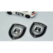 DK Tuning Volkswagen Wolfsburg Edition Logo 3D Damla Silikon Kelebek Cam Logo Amblem Arma Seti - 3