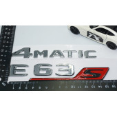 DK Tuning E63S 4Matic Bagaj Krom Kırmızı ABS Yazı Logo Benz İle Uyumlu - 4