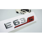 DK Tuning E63S Bagaj Krom Kırmızı ABS Yazı Logo Benz İle Uyumlu - 1