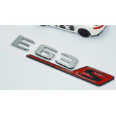 DK Tuning E63S Bagaj Krom Kırmızı ABS Yazı Logo Benz İle Uyumlu - 3