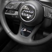 Audi A4 S Line Direksiyon Altı Krom Metal 3M Logo thumbnail 5