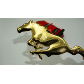 DK Ford Mustang Shelby GT Koşan At Bagaj Gold Metal Logo - 1