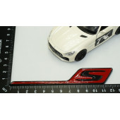 DK Benz AMG S GT S Eklenti Kırmızı Siyah ABS 3M 3D Bagaj Logo Amblem - 5