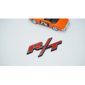 DK Tuning Dodge Challenger RT Logo Bagaj 3D Kırmızı Logo Amblem - 2