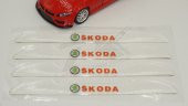 Skoda Logo Kapı Kenarı Koruma Şeffaf Kauçuk 3M Band New Style - 3