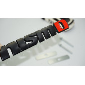 DK Nissan Nismo Siyah Kırmızı Ön Panjur Logo Arma Amblem - 1
