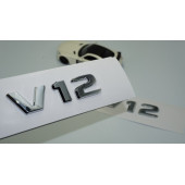 Dk V12 Çamurluk Yanı Krom Abs 3m 3d Yazı Logo Seti Benz İle Uyumlu - 1