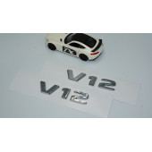 Dk V12 Çamurluk Yanı Krom Abs 3m 3d Yazı Logo Seti Benz İle Uyumlu - 2