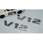 Dk V12 Çamurluk Yanı Krom Abs 3m 3d Yazı Logo Seti Benz İle Uyumlu - 3