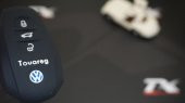 Volkswagen VW Touareg Logolu 5 Buton 1.Kalite Silikon Anahtar Kıl - 1