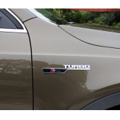 Audi Turbo S Line Çamurluk Yanı 3M Krom ABS Logo 2 Li Set thumbnail 4