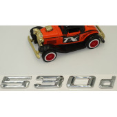 Bmw 530d Bagaj Krom Metal 3M 3D Yazı Logo - 4