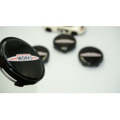 Mini John Cooper Works Logo Siyah Jant Göbeği Kapak Seti - 1