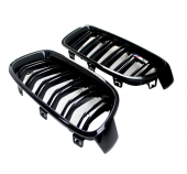 Bmw M3 F30 F35 Çift Bar Ön Izgara Böbrek Glossy Black - 2