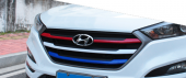 Hyundai Tucson 2015 2018 Modeller Ön Panjur Dekoratif Şeritleri - 7