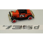 Bmw 735d Krom Metal 3M 3D Bagaj Logo Yazı Orjinal Ürün - 3