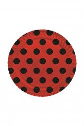 TABAK KARTON SİYAH PUANLI KIRMIZI 8Lİ - 1