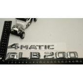 DK Benz GLB 200 4Matic Bagaj Krom Metal 3M 3D Yazı Logo - 5