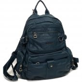 Kenyon Cox 3152 Yıkanmış Deri Sırt Çantası 38 x 35 Lacivert - 1