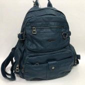 Kenyon Cox 3152 Yıkanmış Deri Sırt Çantası 38 x 35 Lacivert - 3