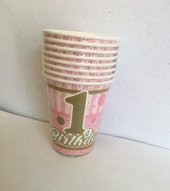 BARDAK 1 BİRTHDAY PEMBE 8Lİ thumbnail 1