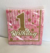 PEÇETE 1 BİRTHDAY 16LI PEMBE - 1