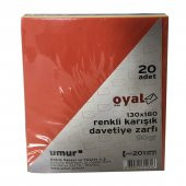 OYAL DAVETIYE ZARFI 130x180 90gr.RENKLI KARISIK - 1