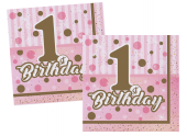 PEÇETE 1 BİRTHDAY 16LI PEMBE - 2