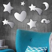 AYNALI STİCKER YAPIŞKANLI DEKOR SÜS - 1