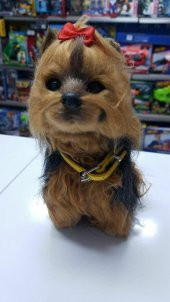 Peluş 25 cm Pilli Sesli  Hareketli Süs Köpeği Pelüş - 3
