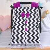 Babynest Bebek Beşikleri Emzirme Yastığı Puset Örtüsü Minderi Mor - 6