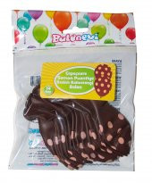 BALON 14LÜ SOMON PUANTİYE BASKILI KAHVERENGİ - 1