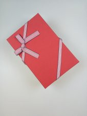 KUTU KIRMIZI-KREM 23CM X 26CM X 9CM - 2