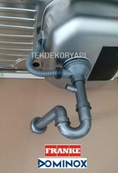 DOMİNOX FRANKE EVYE SİFON TAKIMI KARE TAŞMALI - 1