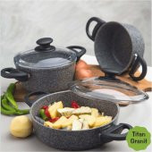 Emsan Titan-Granit 6 Parça Tencere Takımı - 2
