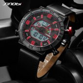Sinobi Erkek Kol Saati Dijital Analog Deri Kordon Sportif Model Dijital Analog - 1