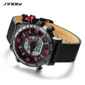 Sinobi Erkek Kol Saati Dijital Analog Deri Kordon Sportif Model Dijital Analog - 6